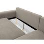 Voir la diapositive 4 : BEST MOBILIER Aurelia - canapé d'angle droit 4 places convertible avec coffre en tissu texturé