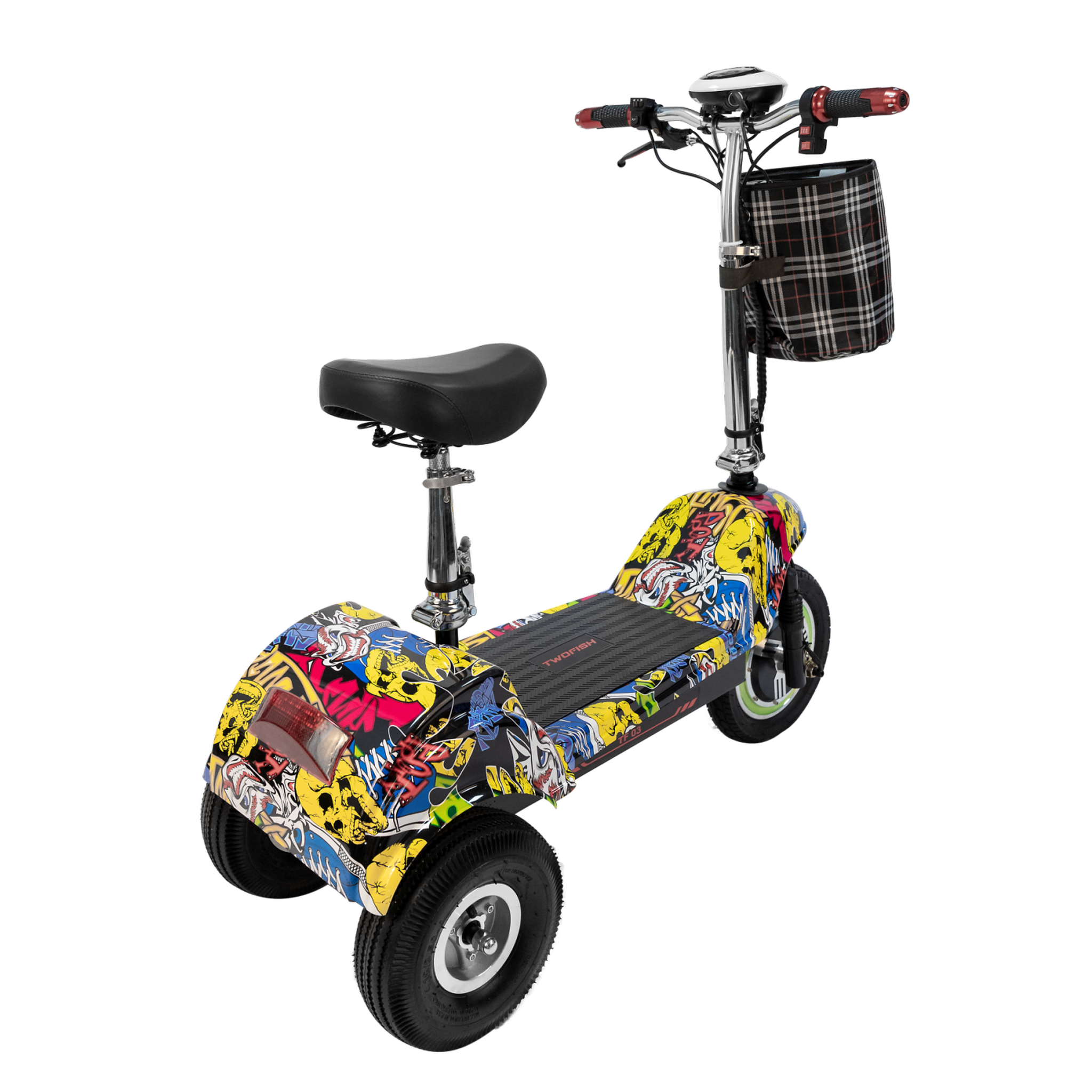 Voir la diapositive 4 : TWOFISH Trottinette électrique à trois roues avec siège amovible twofish tf03