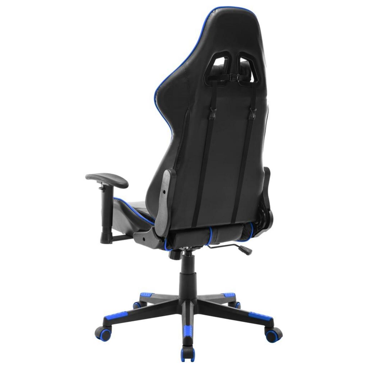 VIDAXL Chaise de jeu Noir et bleu Cuir artificiel