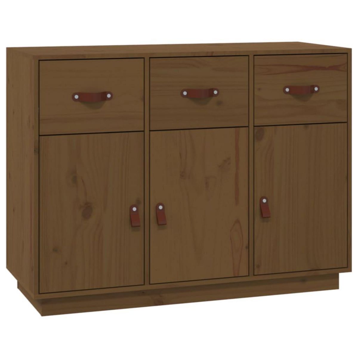 VIDAXL Buffet Marron miel 100x40x75 cm Bois massif de pin