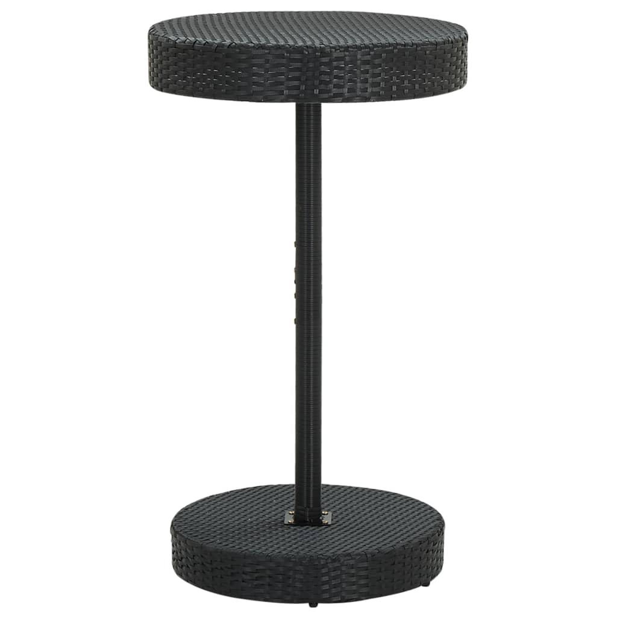 VIDAXL Table de jardin Noir 60,5x106 cm Resine tressee