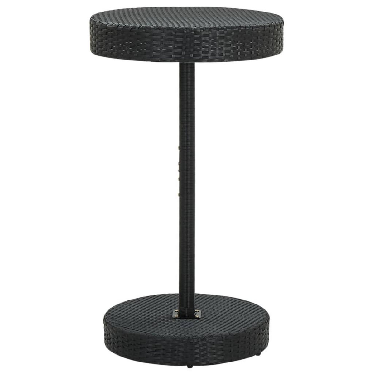 VIDAXL Table de jardin Noir 60,5x106 cm Resine tressee