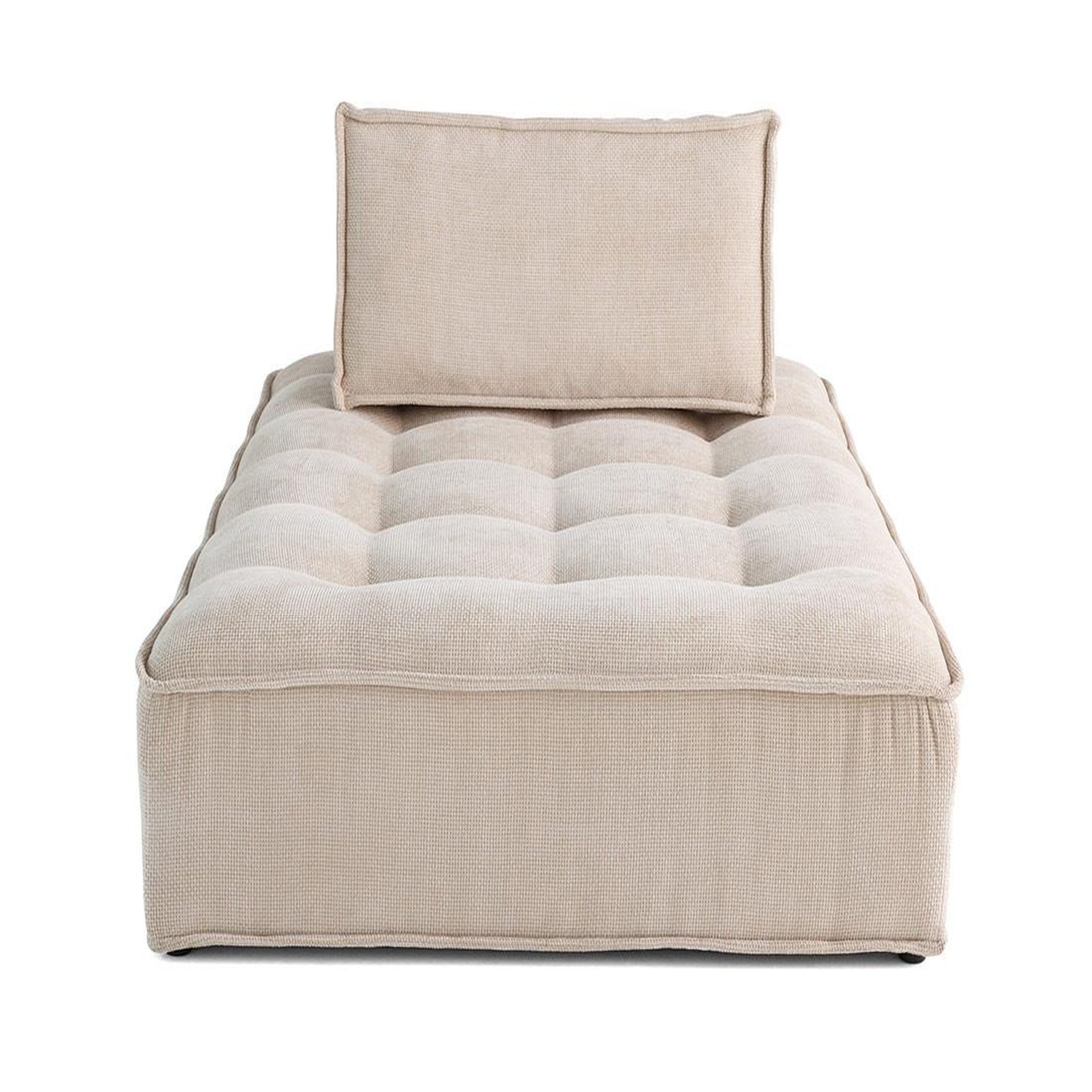 Voir la diapositive 1 : BEST MOBILIER Marisol - module d'assise méridienne - velours texturé
