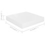 Voir la diapositive 6 : VIDAXL Etagere murale flottante 4 pcs Blanc brillant 23x23,5x3,8cm MDF