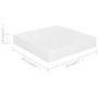 Voir la diapositive 6 : VIDAXL Etagere murale flottante 4 pcs Blanc brillant 23x23,5x3,8cm MDF