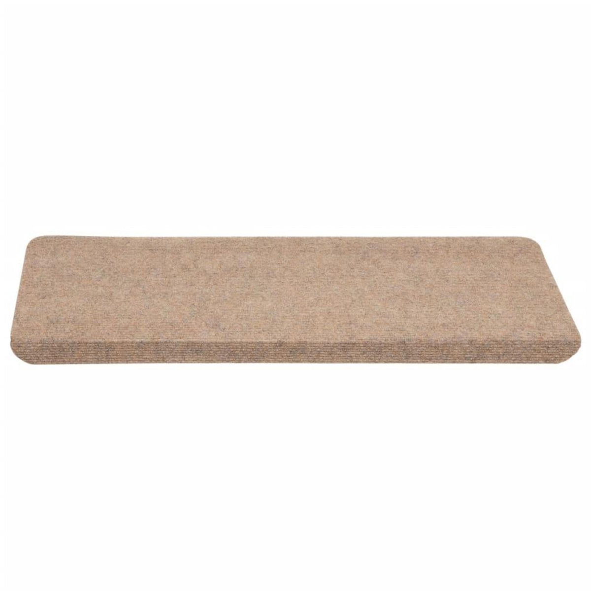 VIDAXL Tapis d'escalier auto-adhesifs 15 pcs 65x24,5x3,5 cm Beige