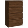 Voir la diapositive 2 : VIDAXL Buffet Chene marron 60x35x98,5 cm Bois d'ingenierie