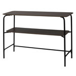 KB8 Console en MDF et Métal 2 étages - L.110 x H.77,5cm - Marron et Noir