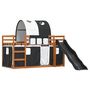 Voir la diapositive 3 : VIDAXL Lit superpose sans matelas avec toboggan blanc noir 90x200 cm
