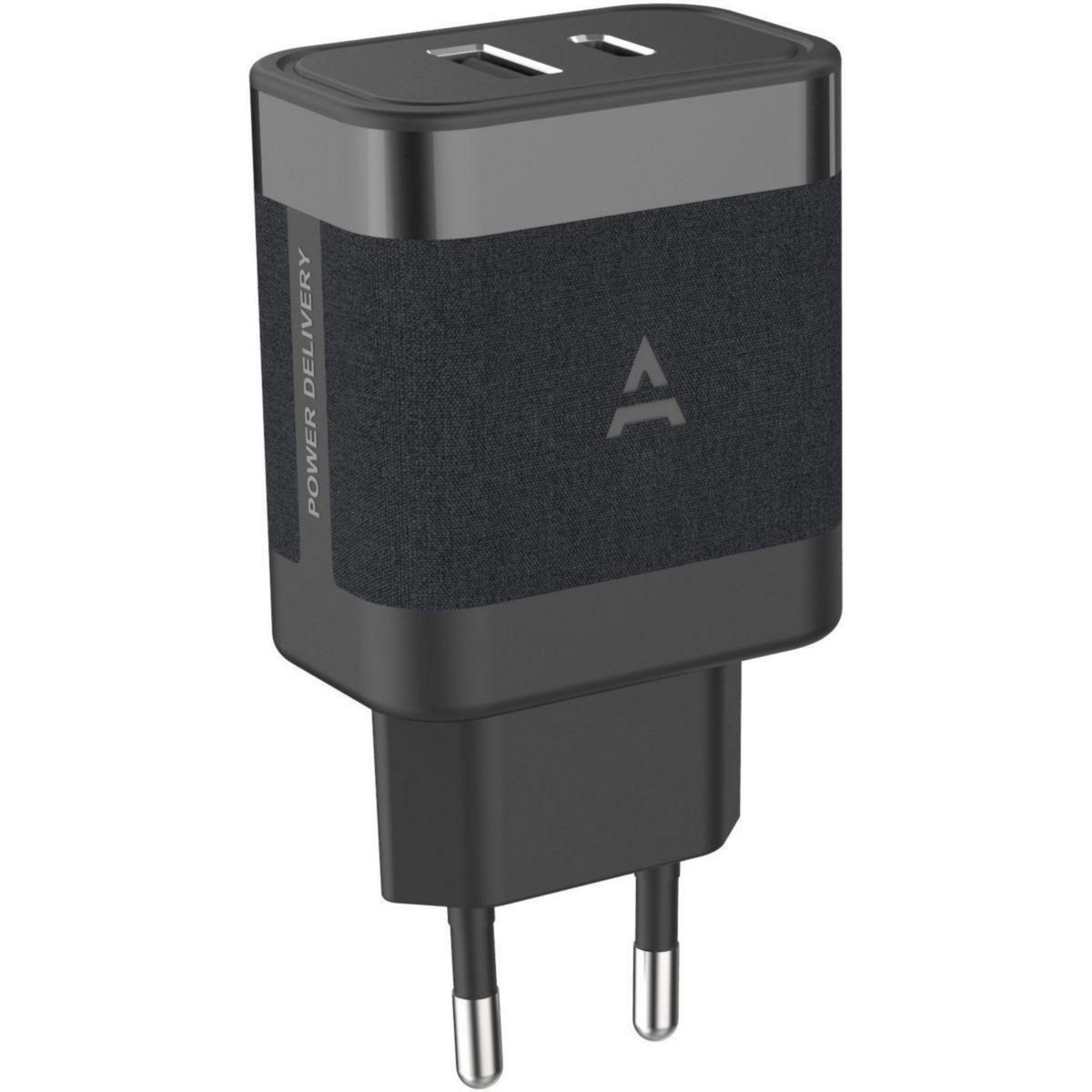ADEQWAT Chargeur + câble 45W PowerDelivery USB-A/USB-C + Câble 1M