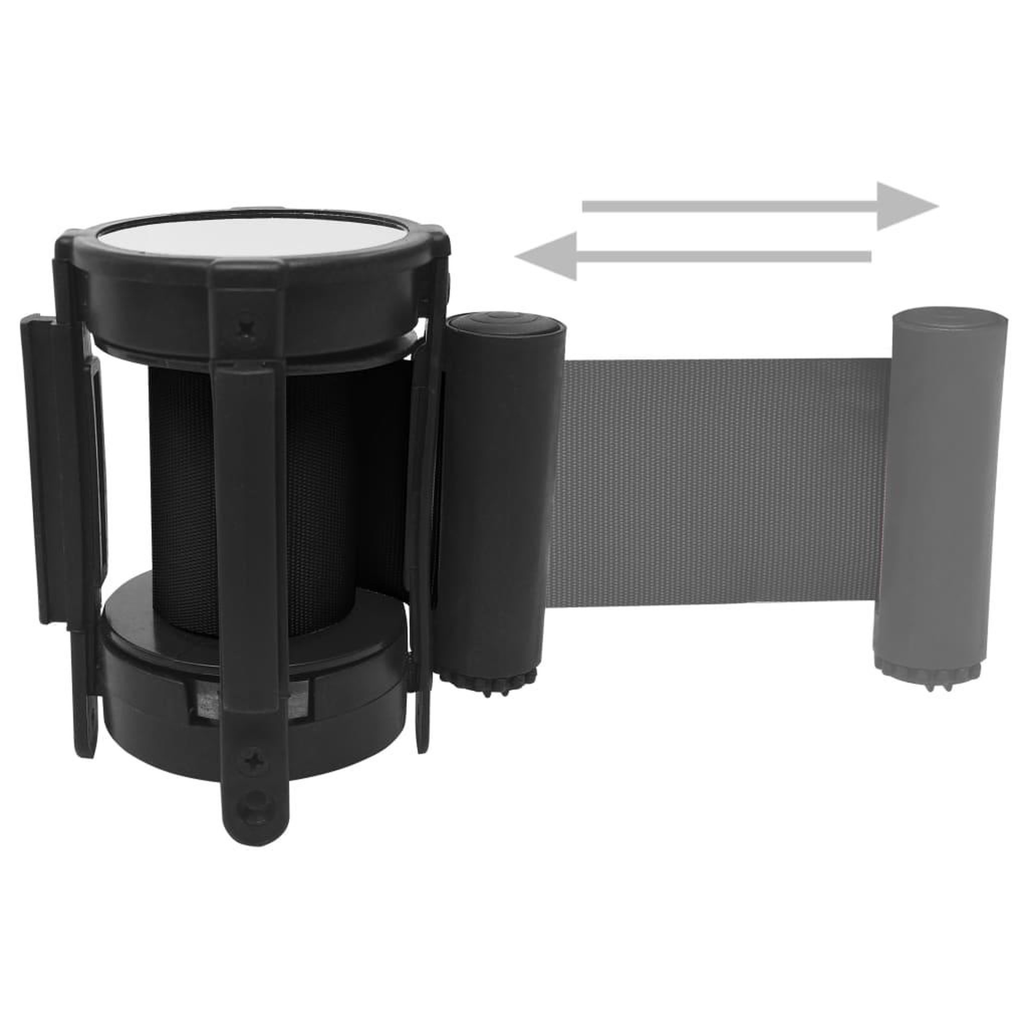 Voir la diapositive 5 : VIDAXL Barriere a bande retractable 200 cm Noir