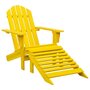 Voir la diapositive 1 : VIDAXL Chaise de jardin Adirondack avec pouf bois de sapin jaune