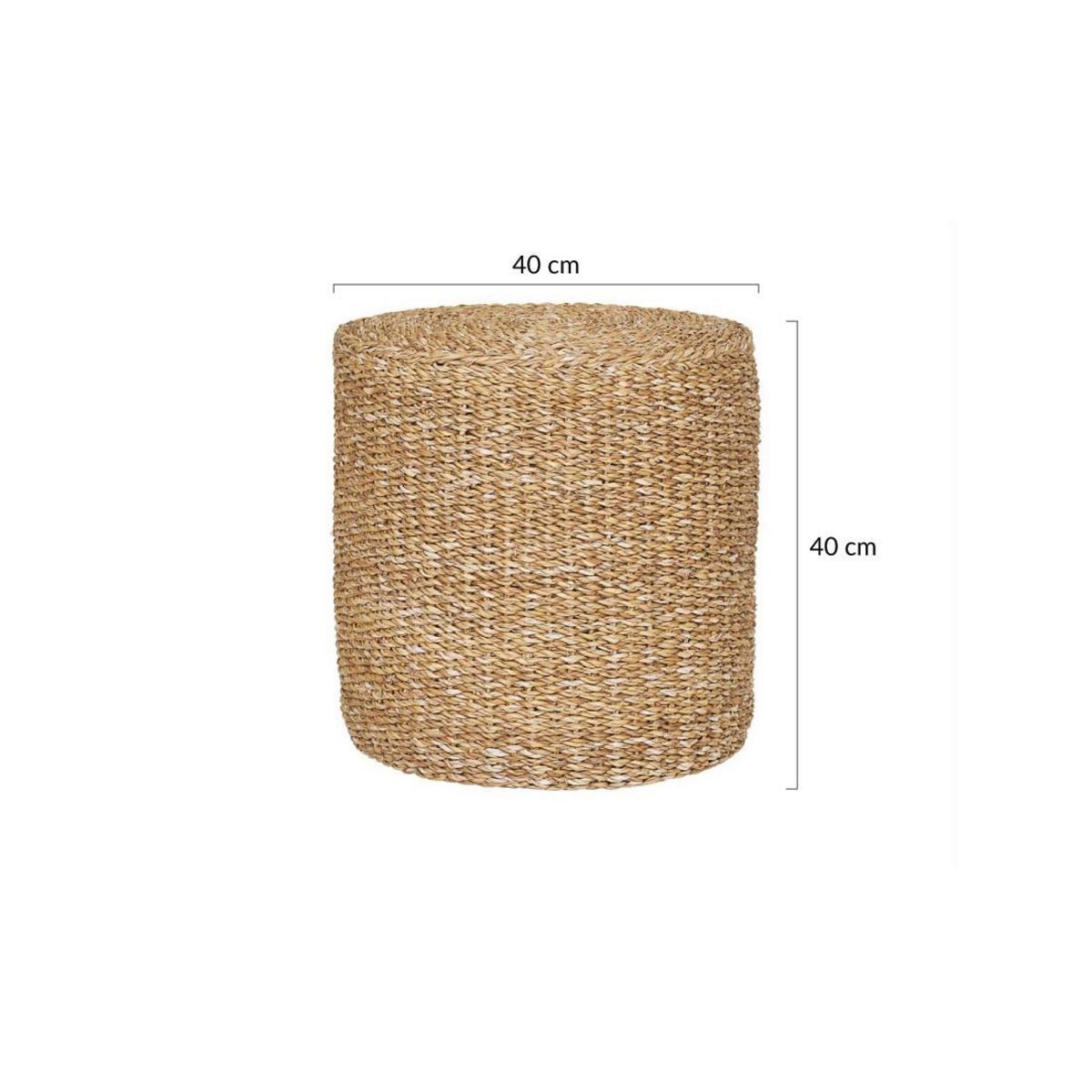 LISA DESIGN Jenna - pouf - en jute naturelle