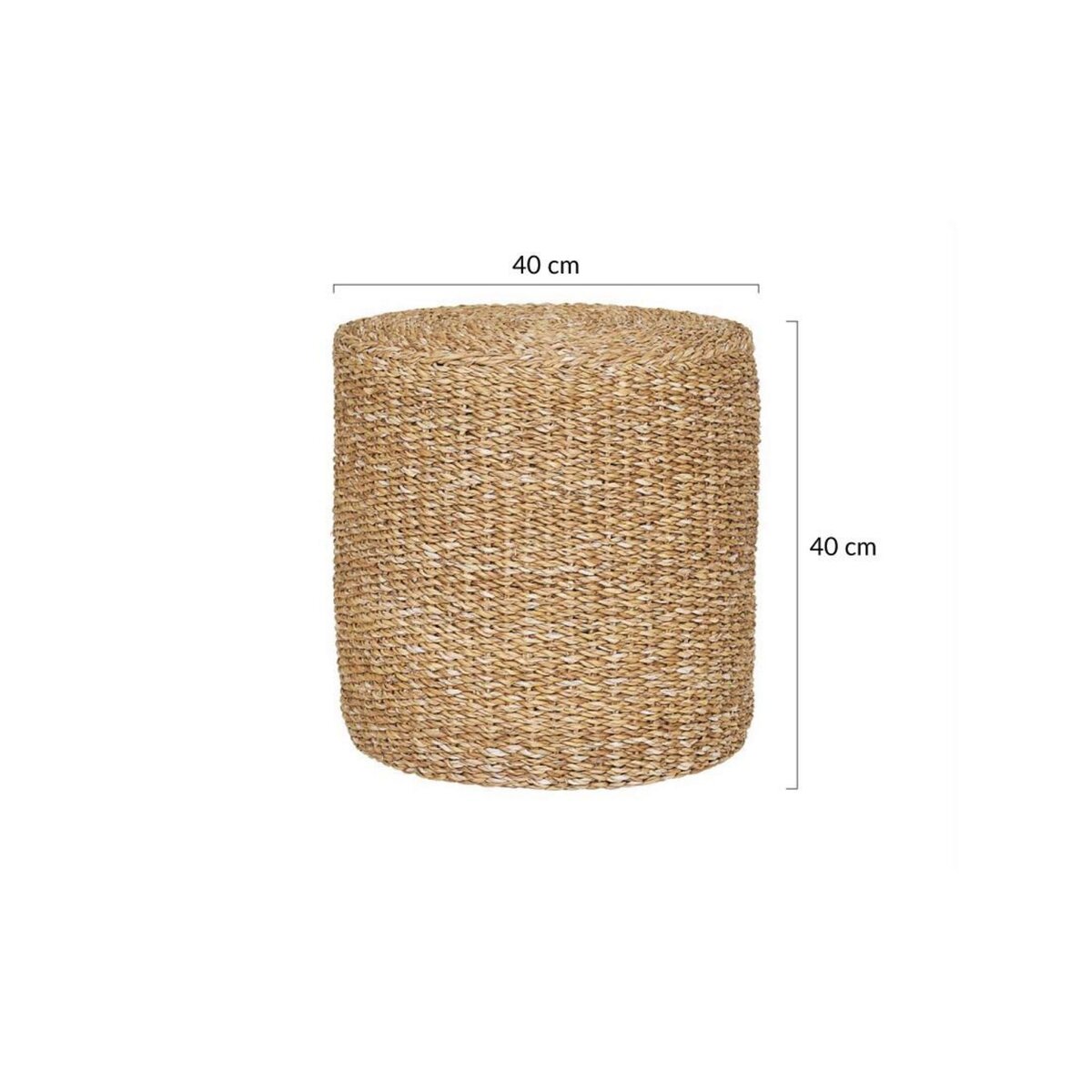 LISA DESIGN Jenna - pouf - en jute naturelle