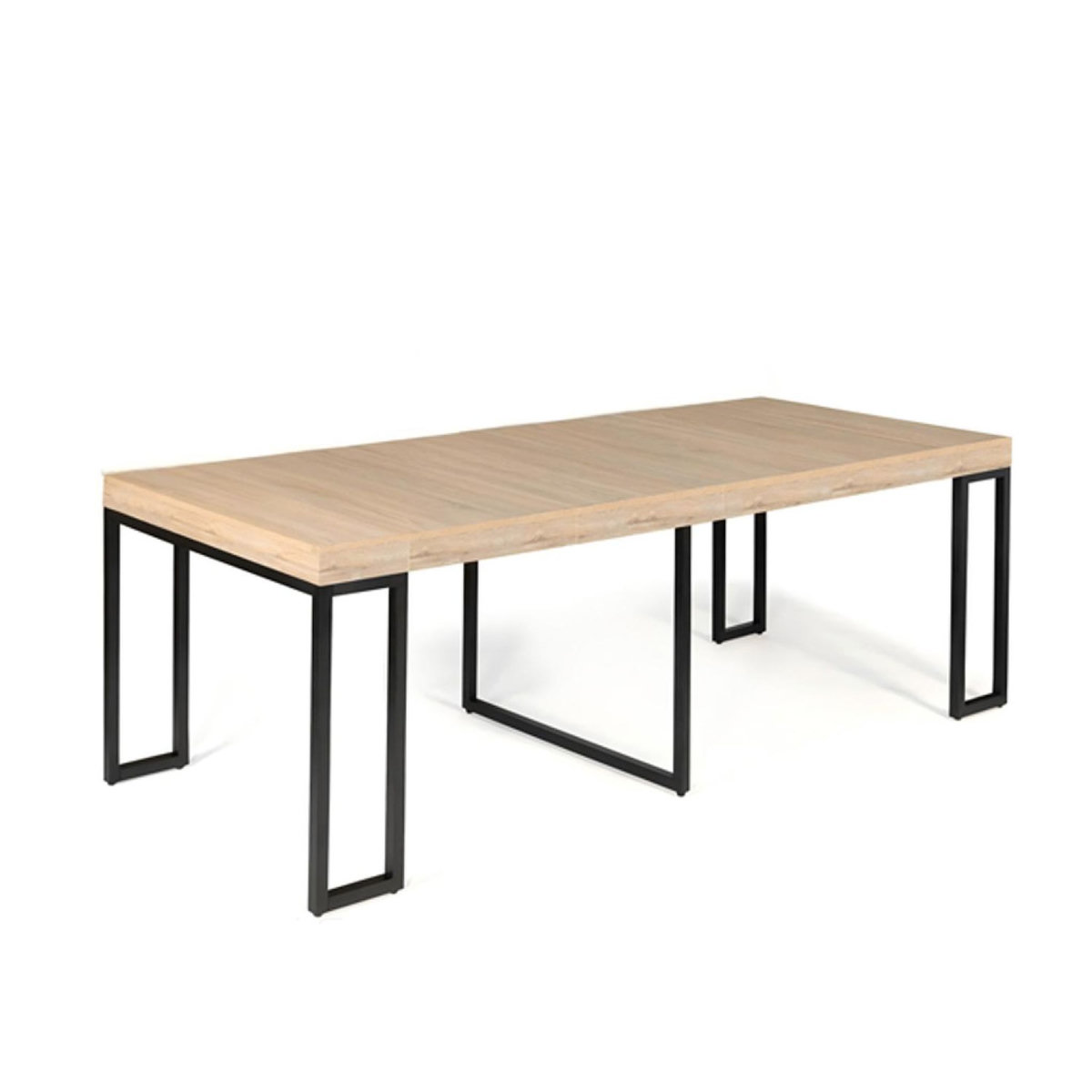 CONCEPT USINE Table console extensible 8-10 personnes effet bois 235cm VELLA