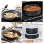 Voir la diapositive 3 : TEFAL Batterie de cuisine 8 pièces Induction INGENIO PERFORMANCE Gris