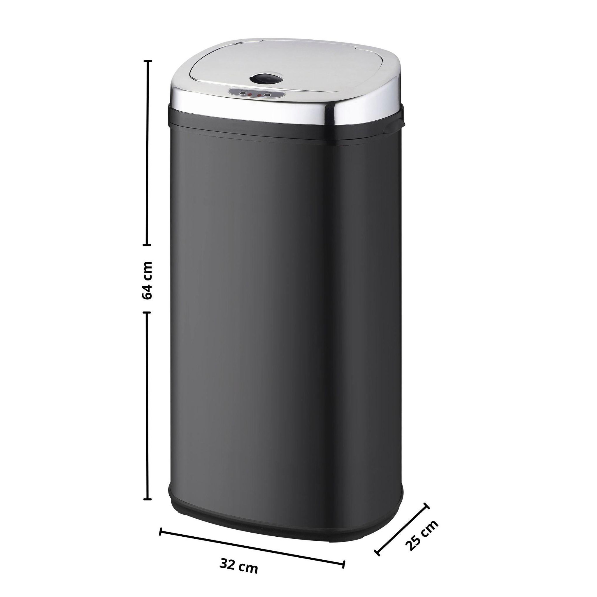 Voir la diapositive 6 : Kitchen move Poubelle automatique 42l noir/inox - bat-42ls02a black ss