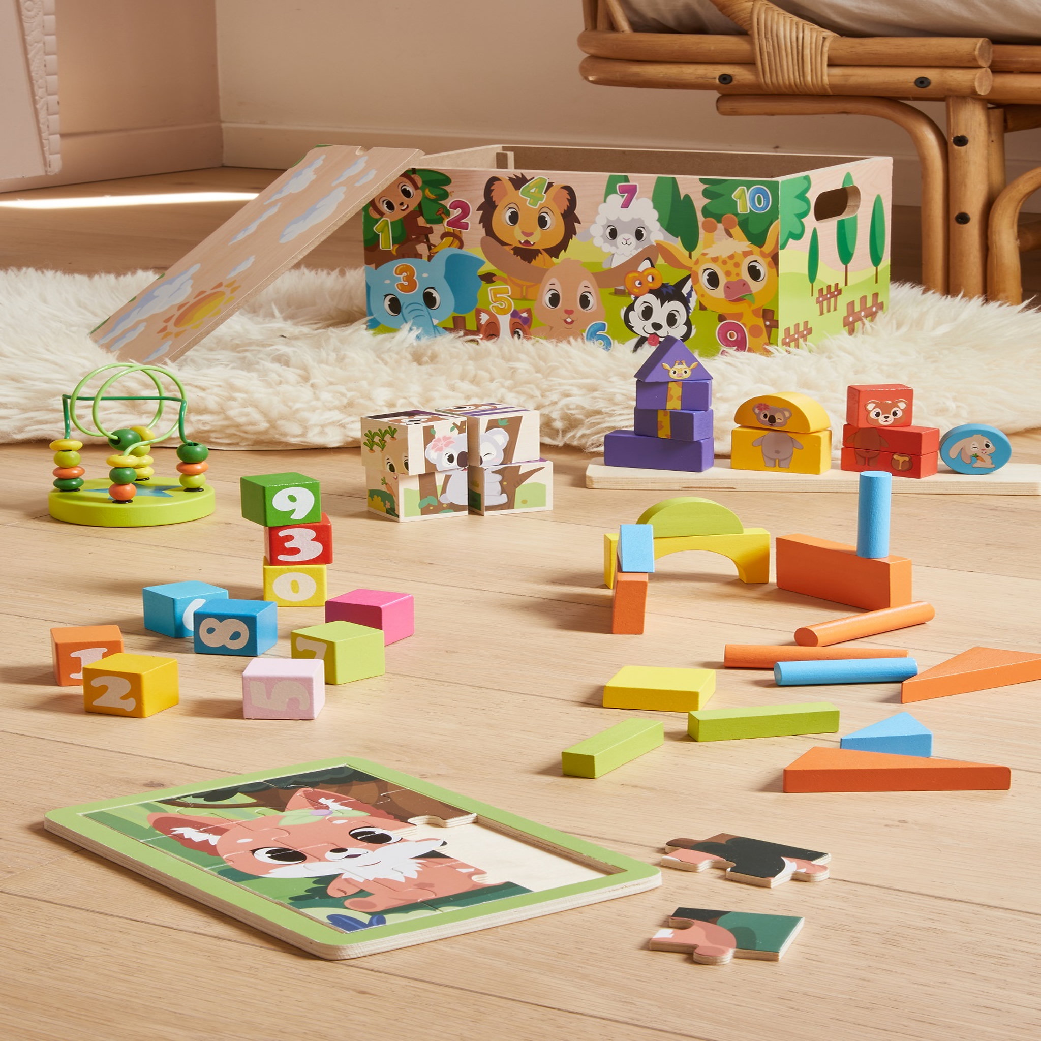 Voir la diapositive 4 : One Two Fun Mon ensemble multiactivité en bois