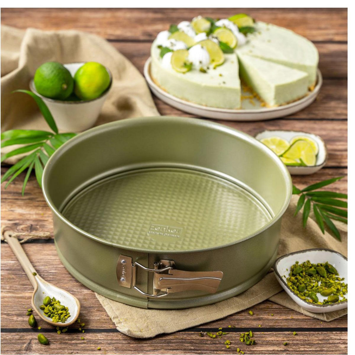 ZENKER Set de 3 moules à manqué à charnière 20 cm 24 cm et 26 cm Zenker Green Vision