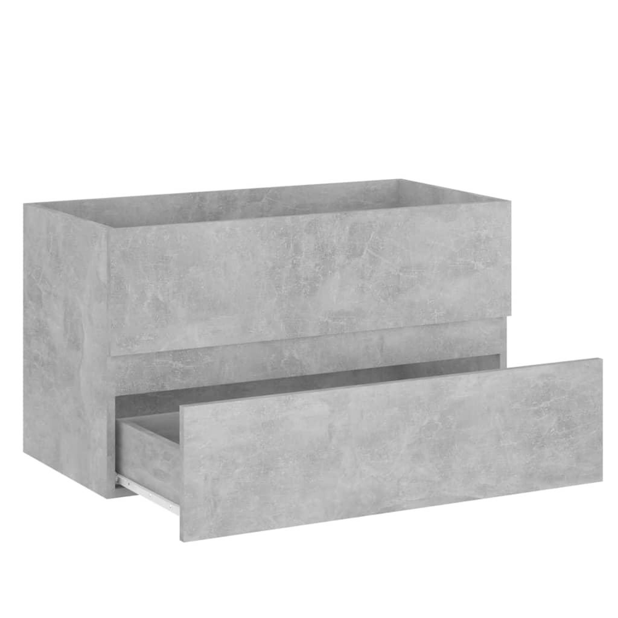 Voir la diapositive 5 : VIDAXL Armoire d'evier et lavabo integre Gris beton Bois d'ingenierie