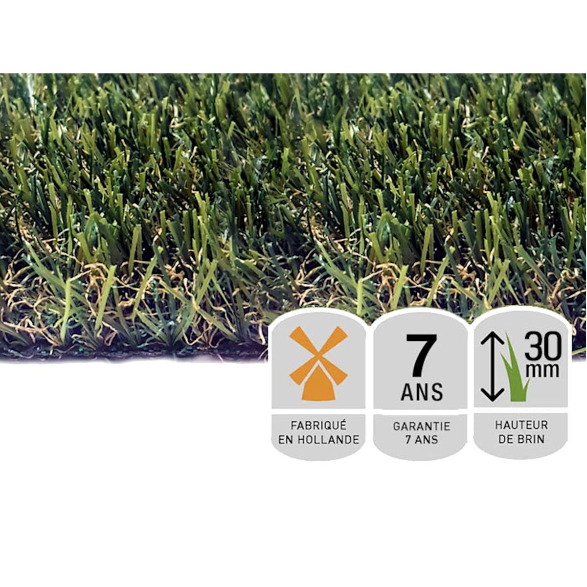 JARDIDECO Gazon synthétique TENDENCE 30mm - 4m x 7m