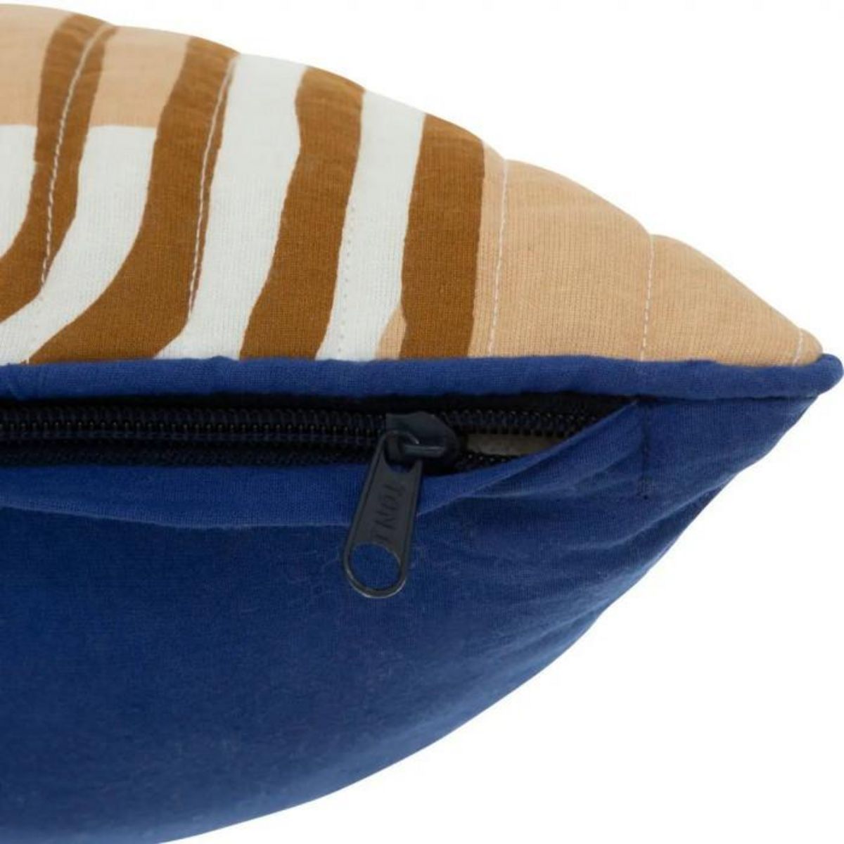 ATMOSPHERA Coussin Déco Imprimé  Soleya  40x40cm Bleu Indigo