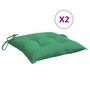 Voir la diapositive 2 : VIDAXL Coussins de chaise lot de 2 vert 50x50x7 cm tissu oxford