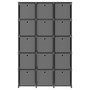 Voir la diapositive 2 : VIDAXL Etagere a 15 cubes avec boîtes Gris 103x30x175,5 cm Tissu