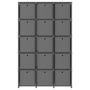 Voir la diapositive 2 : VIDAXL Etagere a 15 cubes avec boîtes Gris 103x30x175,5 cm Tissu