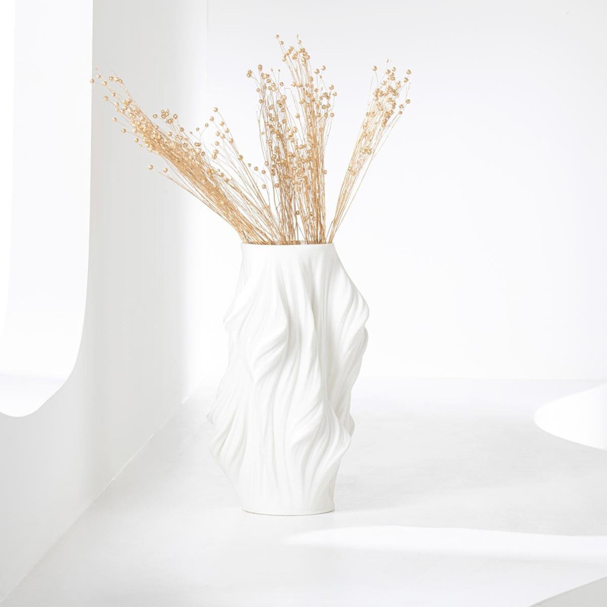 Paris Prix Vase Déco en Porcelaine  Impression 3D  40cm Blanc