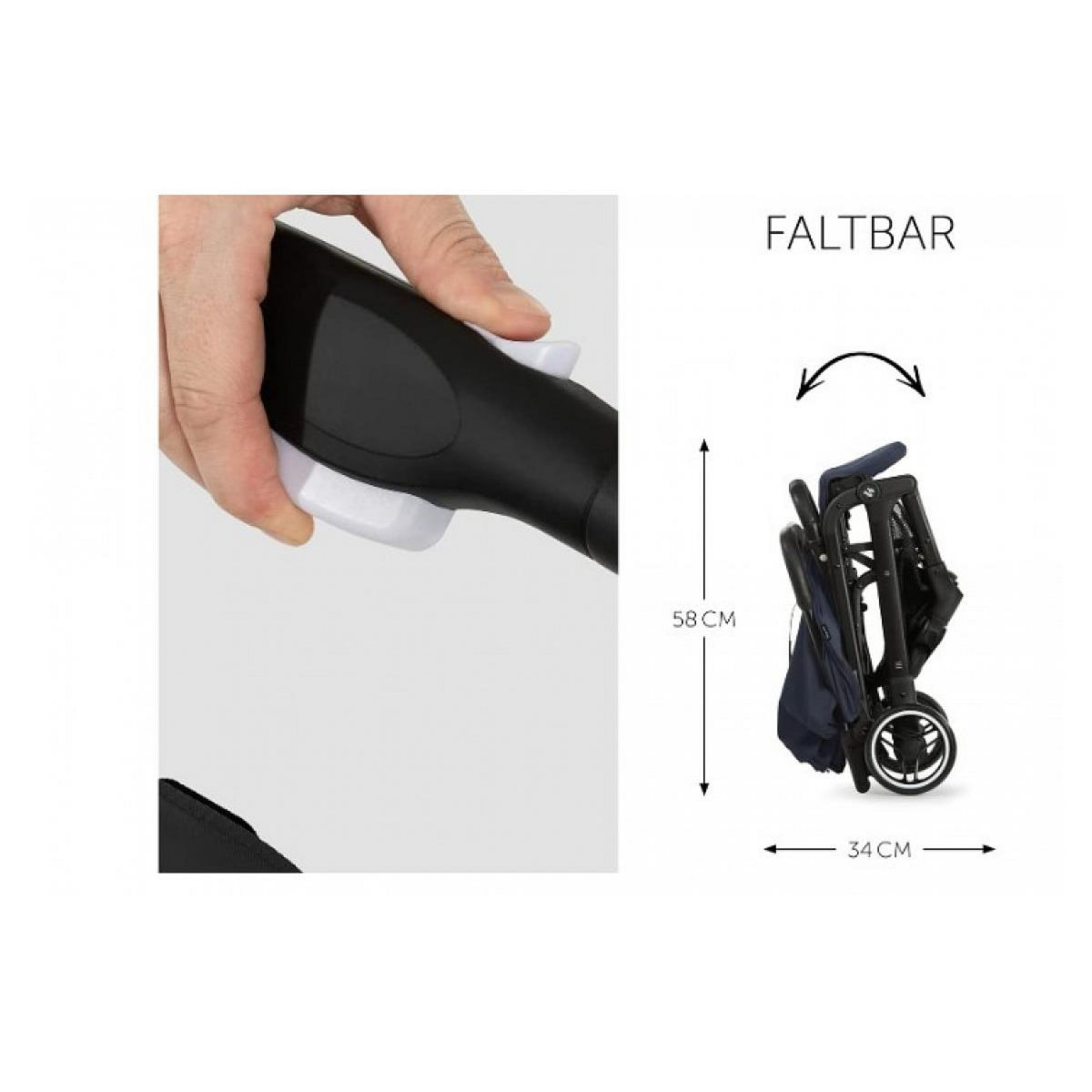 HAUCK Poussette Travel N Care Bleu Marine Foncé