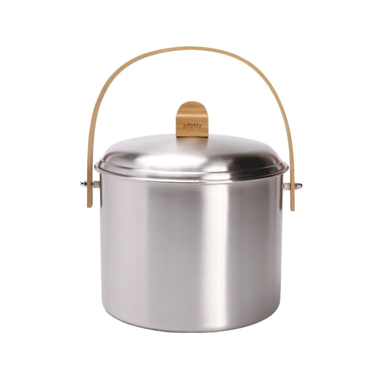 PEBBLY Seau à compost rond 7l inox - NBA233
