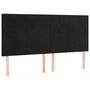 Voir la diapositive 2 : VIDAXL Tetes de lit 4 pcs Noir 100x5x78/88 cm Velours