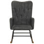 Voir la diapositive 2 : VIDAXL Fauteuil a bascule Noire vintage Toile