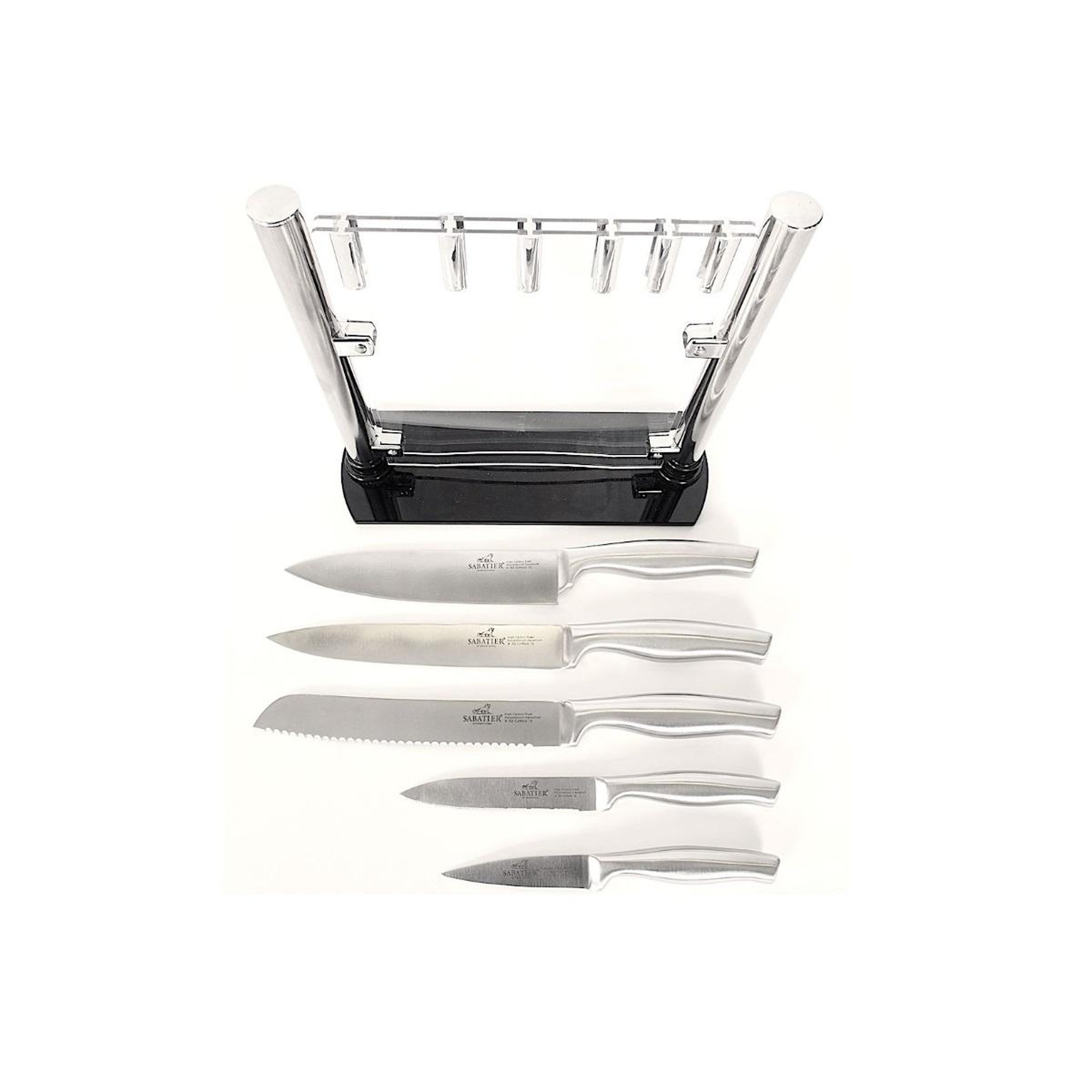 Voir la diapositive 2 : Lion Sabatier Bloc de 5 couteaux inox - 669582