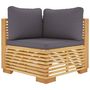 Voir la diapositive 5 : VIDAXL Salon de jardin 4 pcs avec coussins Bois de teck solide