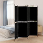 Voir la diapositive 1 : VIDAXL Cloison de separation 4 panneaux Noir 200x180 cm Tissu
