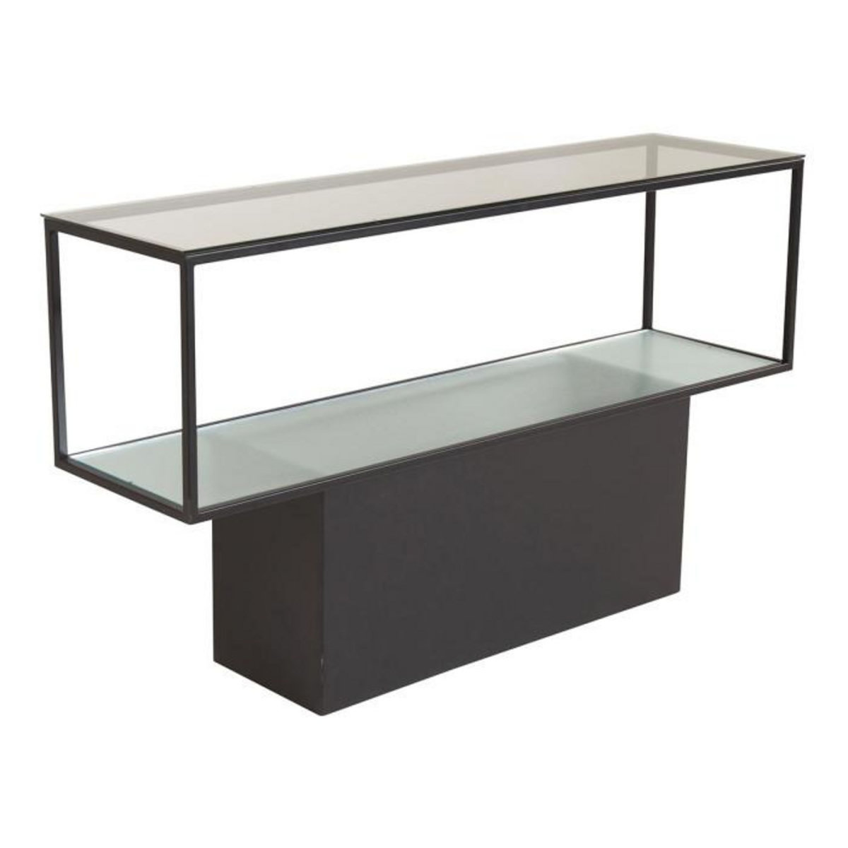 Paris Prix Console Design en Verre  Maglehem  130cm Noir