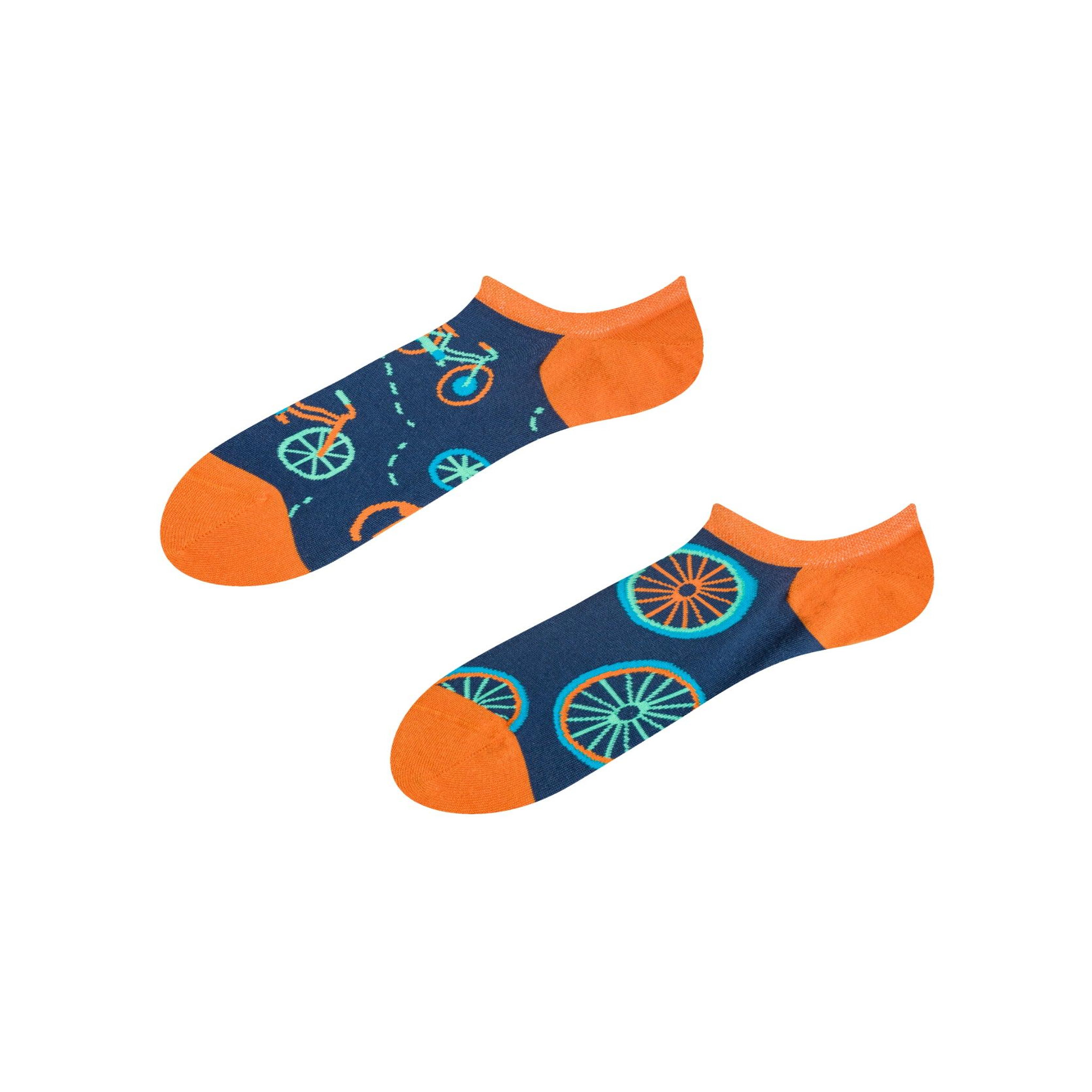 DEDOLES Socquettes invisibles bicyclettes oranges. Coloris disponibles : Multicolore