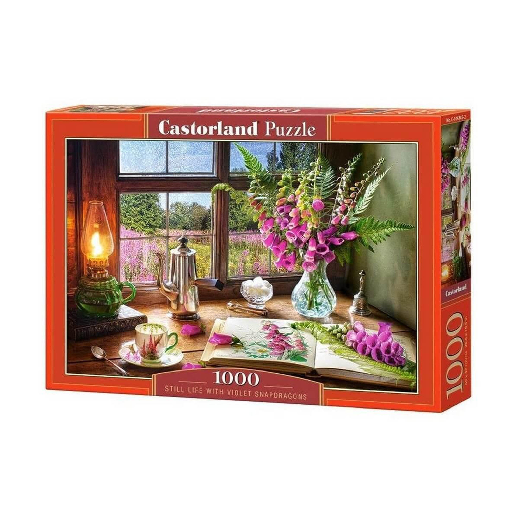 Voir la diapositive 2 : Castorland Puzzle 1000 pièces : nature morte avec violette snapdragon