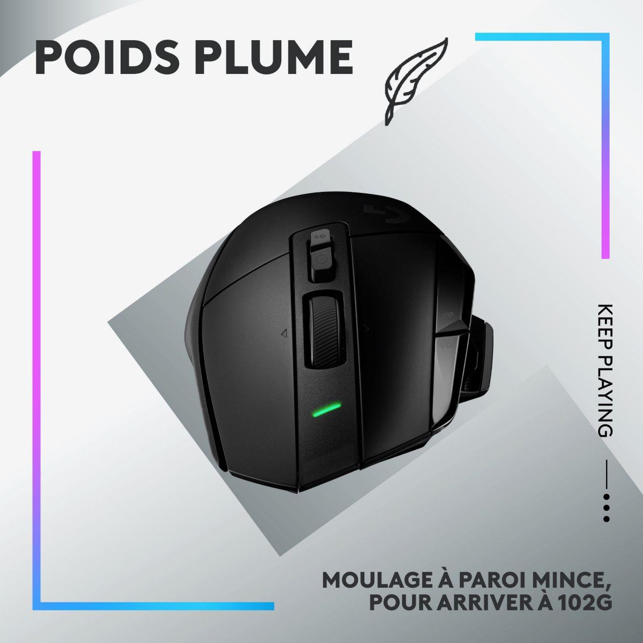 Voir la diapositive 4 : Logitech Souris gamer sans fil g502 x lightspeed noir