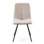 Voir la diapositive 3 : VS VENTA-STOCK Pack de 2 chaises Praga, tissu et simili cuir Beige