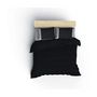 Voir la diapositive 2 : GENERIQUE Parure de lit - 129CTN62694 - 1 housse de couette 220 x 240 cm + 2 taies d'oreiller 60 x 60 cm - 100% coton ranforcé - Noir