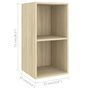 Voir la diapositive 6 : VIDAXL Meubles TV muraux 2 pcs Chene sonoma Bois d'ingenierie