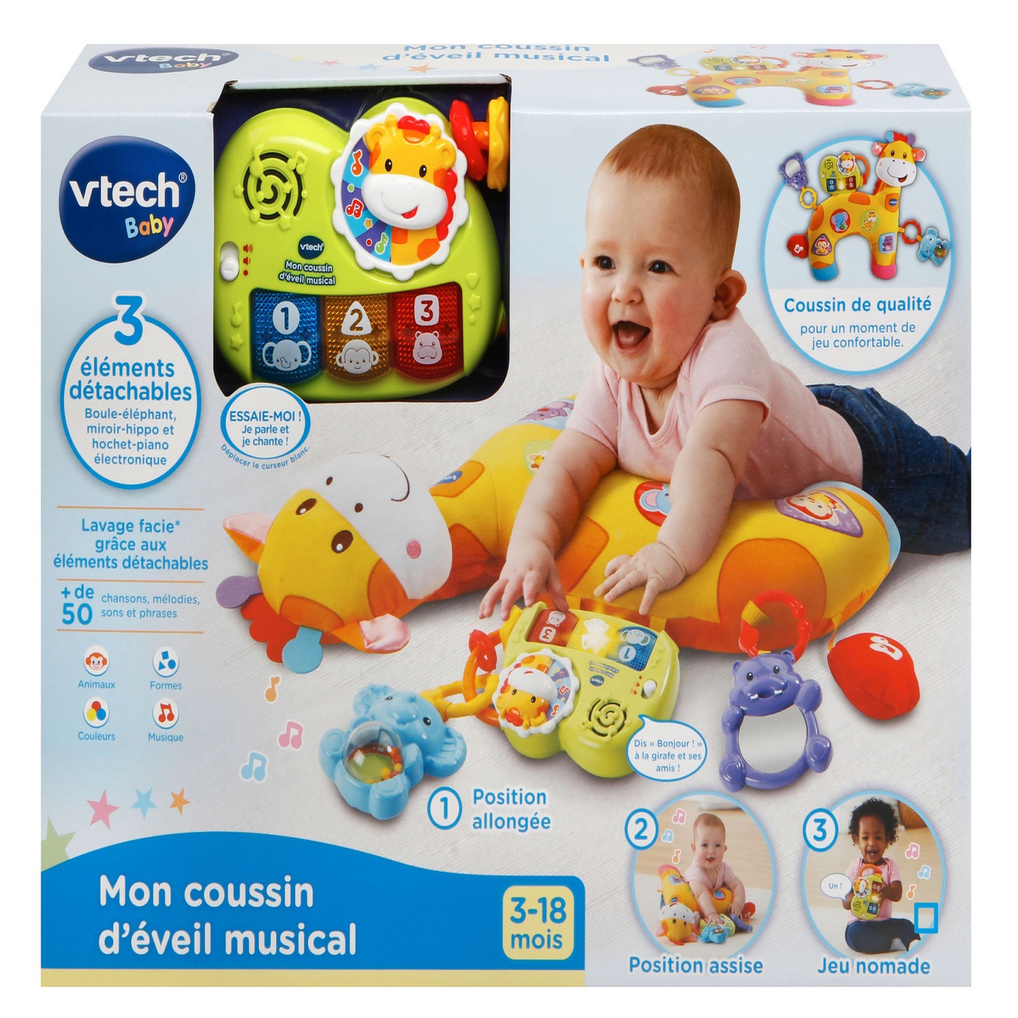 Voir la diapositive 3 : VTECH Mon coussin d'éveil musical 