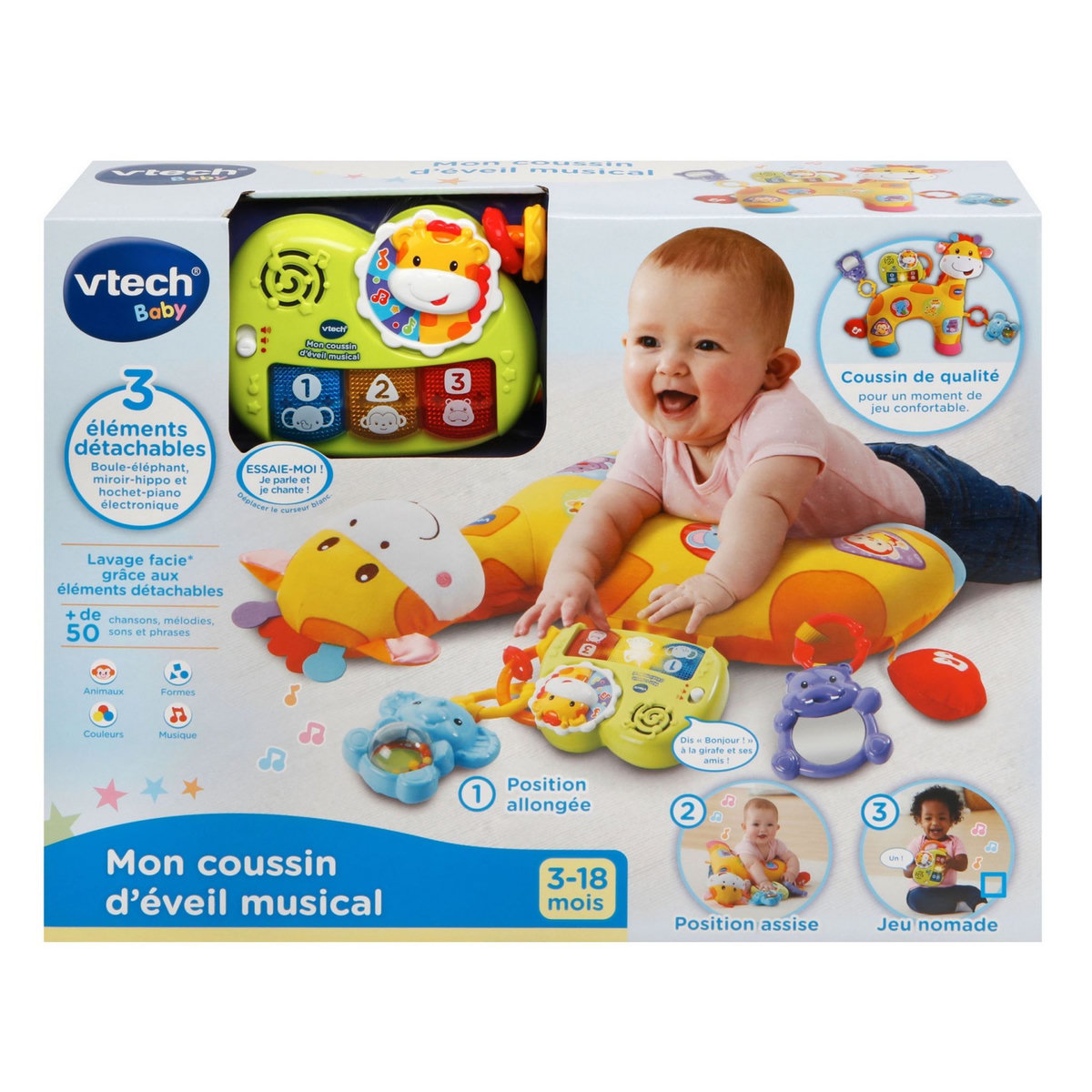 VTECH Mon coussin d'éveil musical 