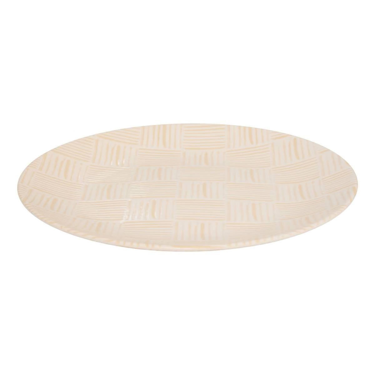 SECRET DE GOURMET Lot de 6 Assiettes Plates  Laetitia  25cm Crème