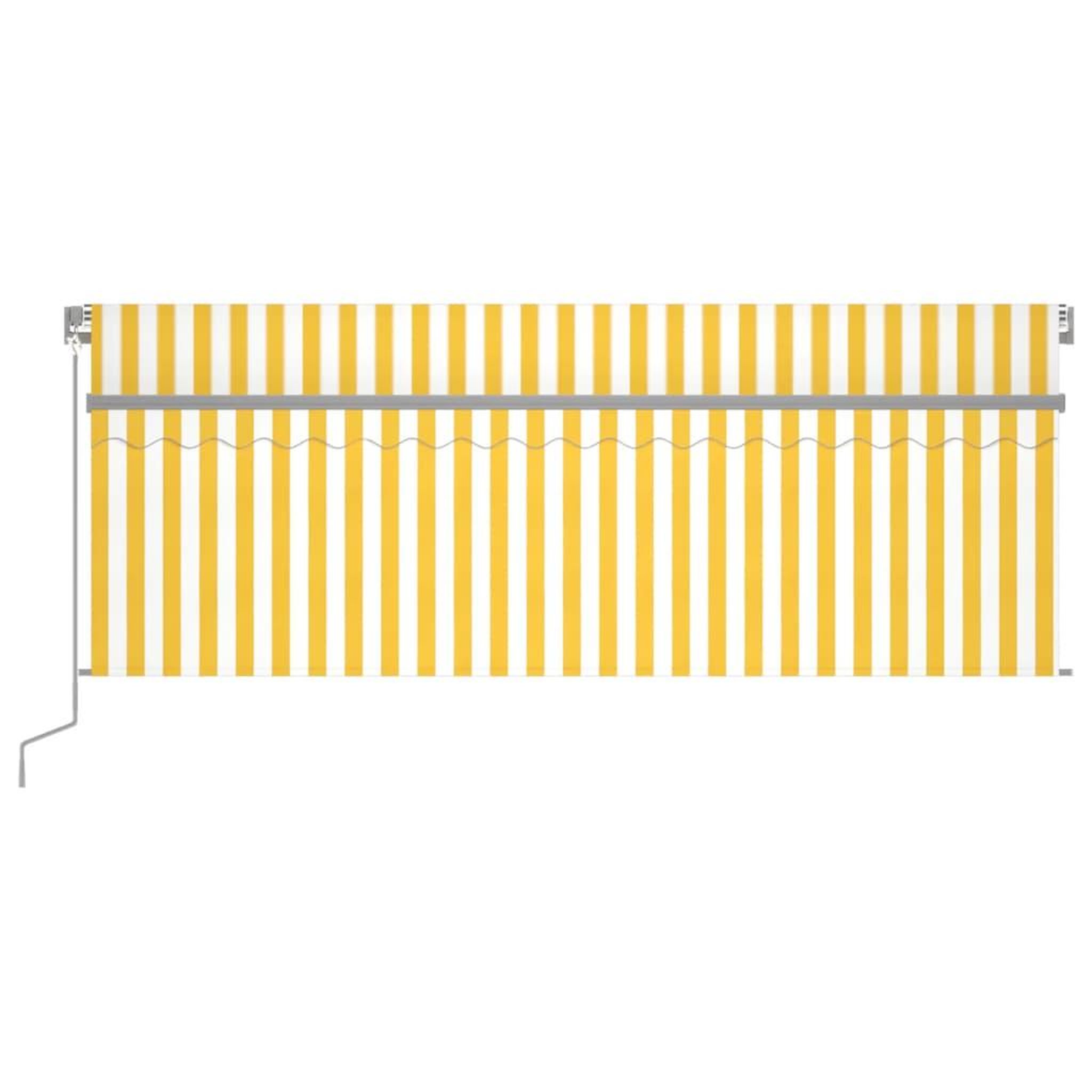 Voir la diapositive 3 : VIDAXL Auvent automatique retractable avec store 4,5x3m Jaune et blanc