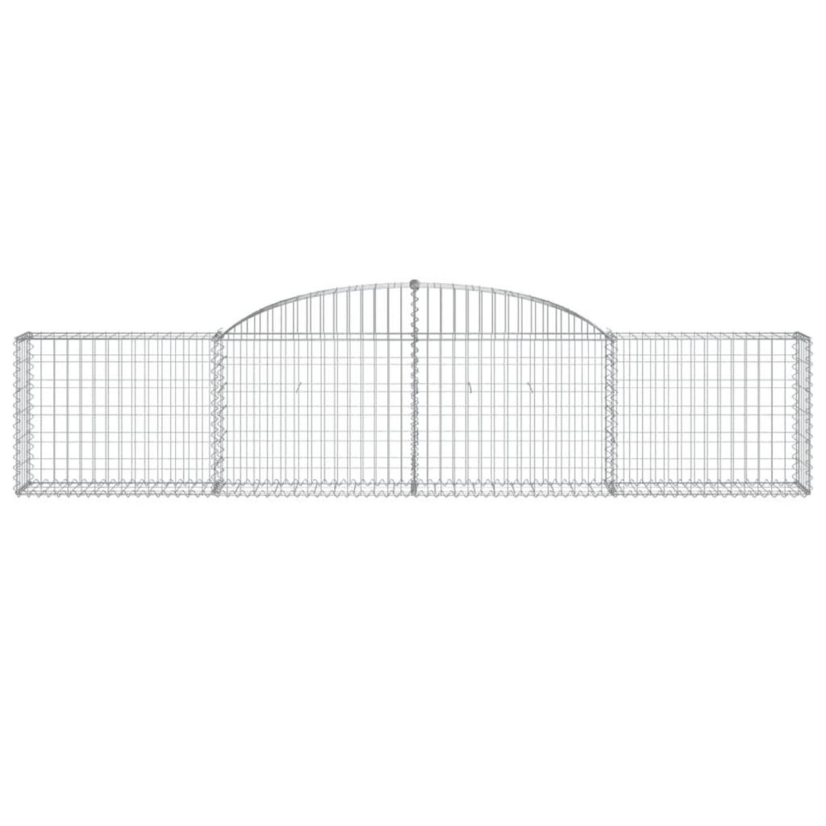 VIDAXL Paniers a gabions arques 6 pcs 300x30x60/80 cm Fer galvanise