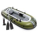 INTEX Kit bateau gonflable 3 places Seahawk 3 avec rames et gonfleur - Intex